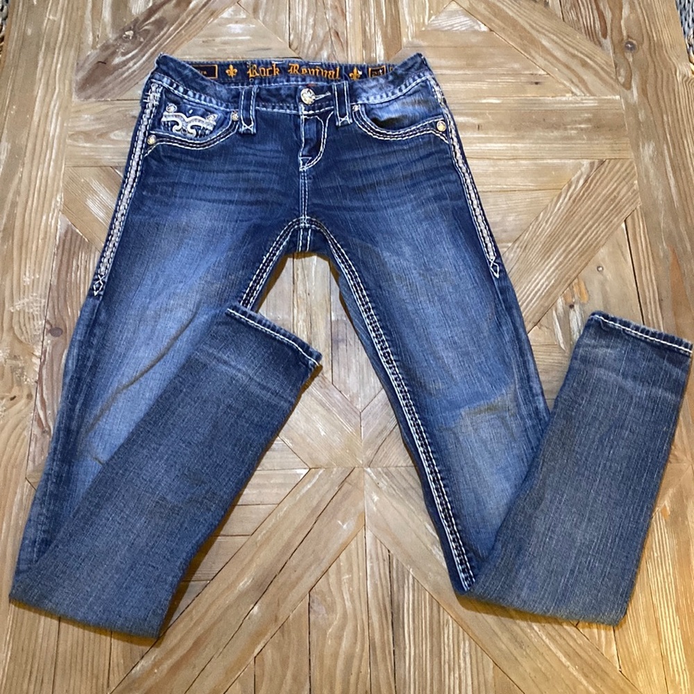 Rock Revival Kira Mid-rise Skinny Stretch Denim Jeans